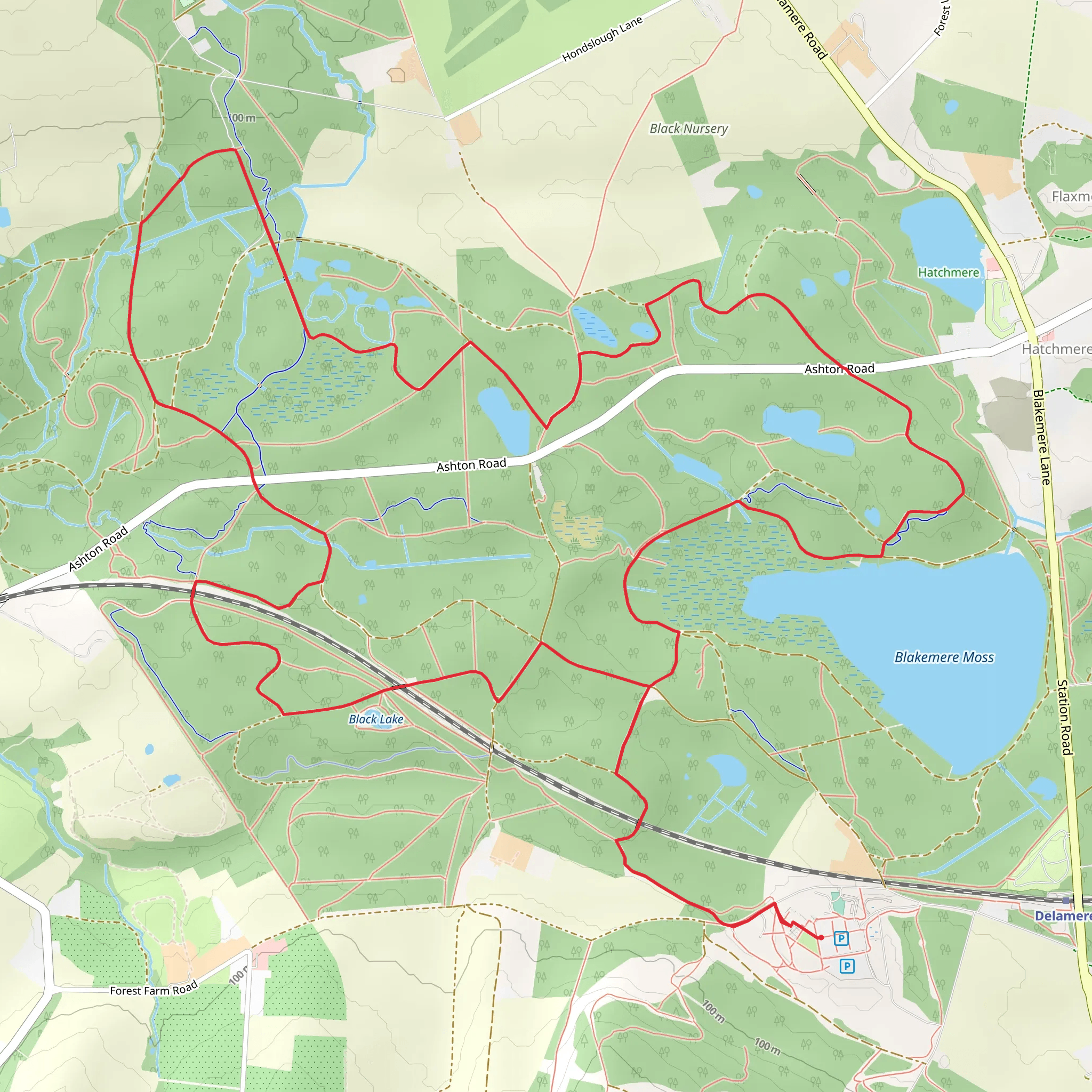 Delamere Forest North Loop mobile static map
