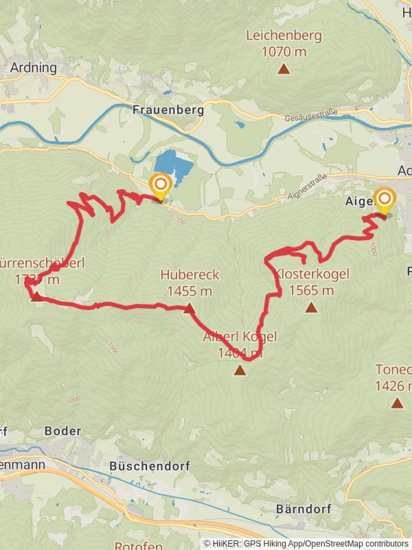 Admont - Dürrenschöberl Hike mobile static map