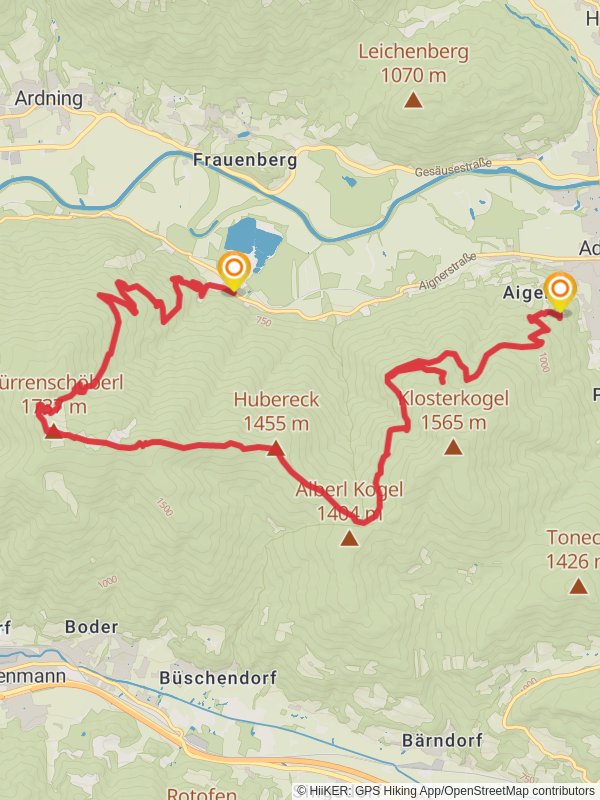 Admont - Dürrenschöberl Hike mobile static map