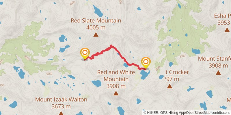 Tully Lake via McGee Pass Trail stage 2 Map