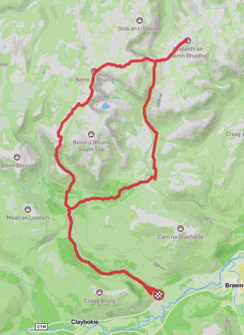ben avon and beinn a bhuird mobile static map