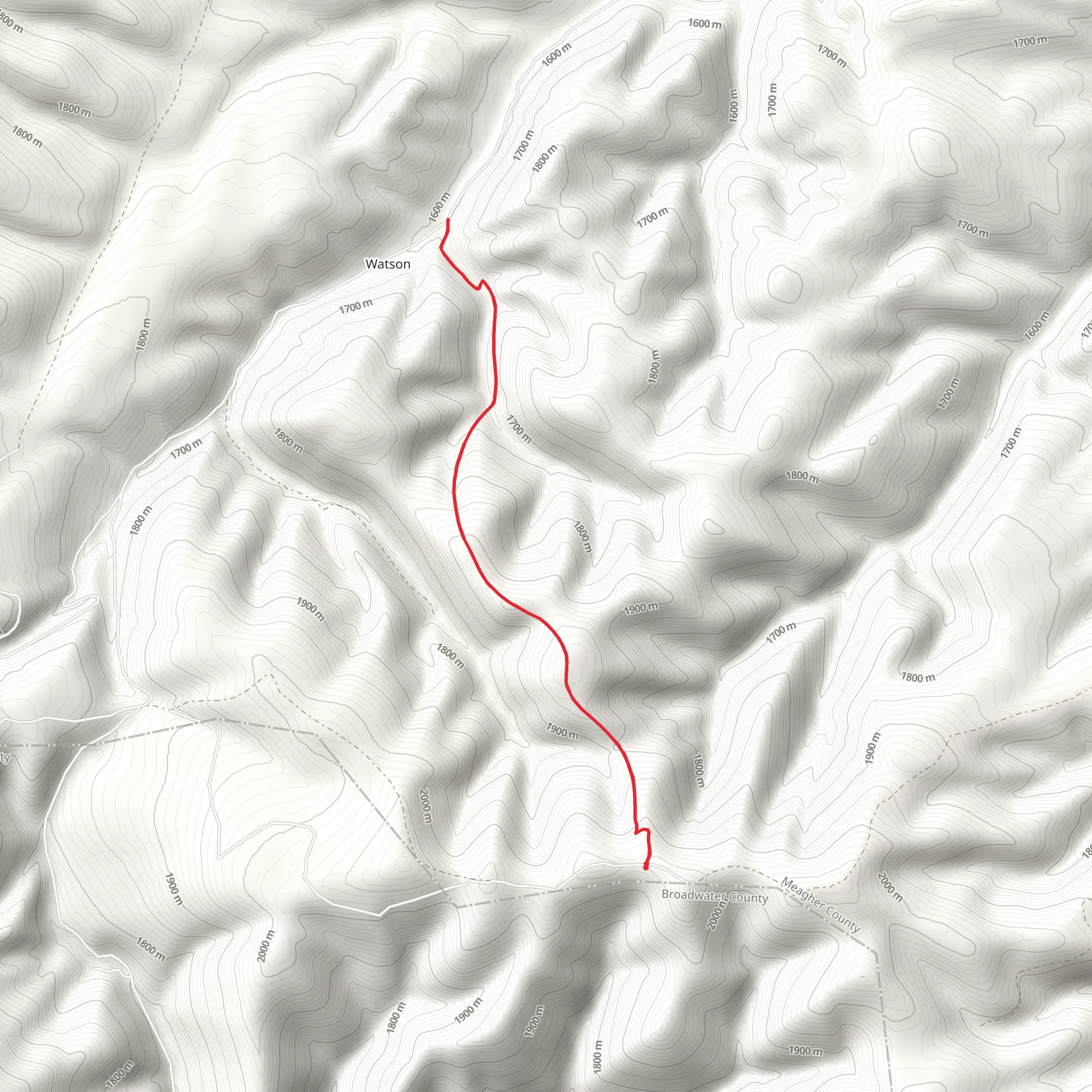 Kentucky Gulch Trail mobile static map