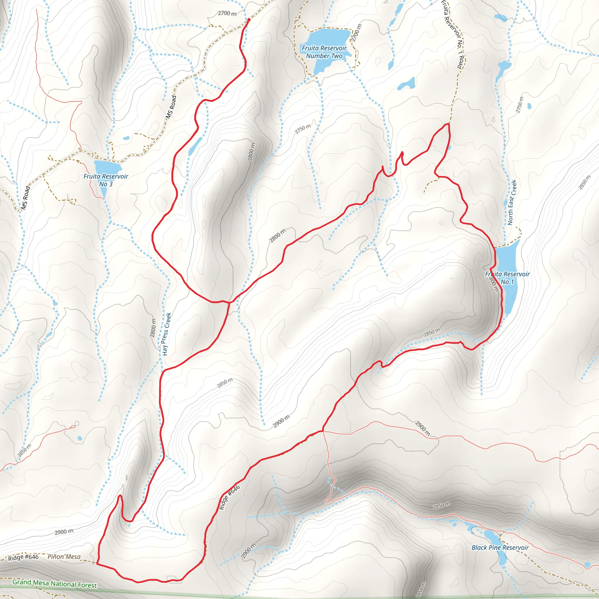 Turkey Flats, Haypress and Fruita Reservoir No 1 Loop mobile static map
