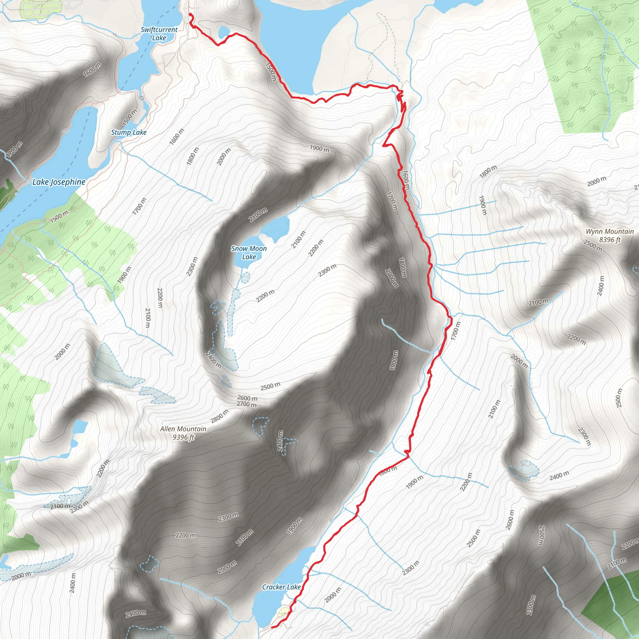 Cracker Lake Trail mobile static map