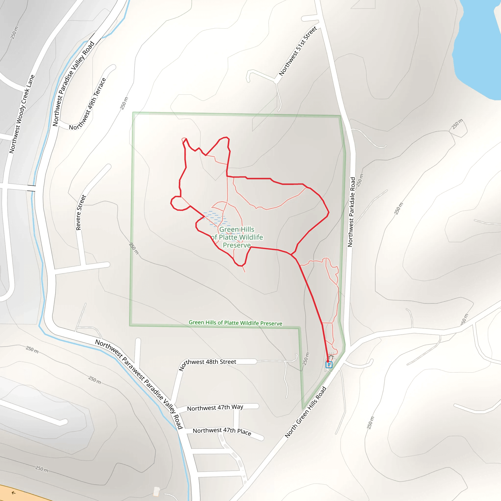 North Green Hills Road Loop mobile static map