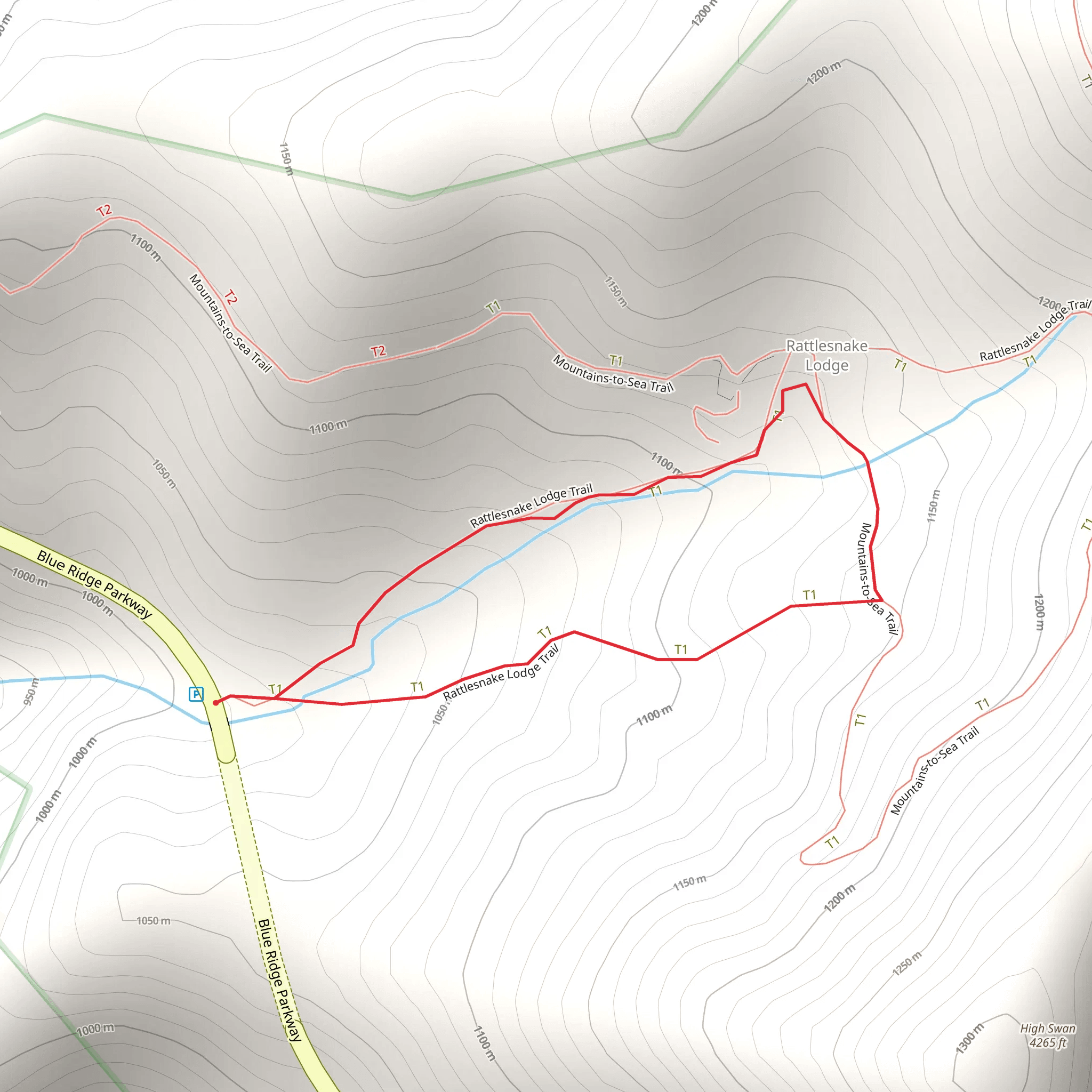 Rattlesnake Lodge Loop mobile static map