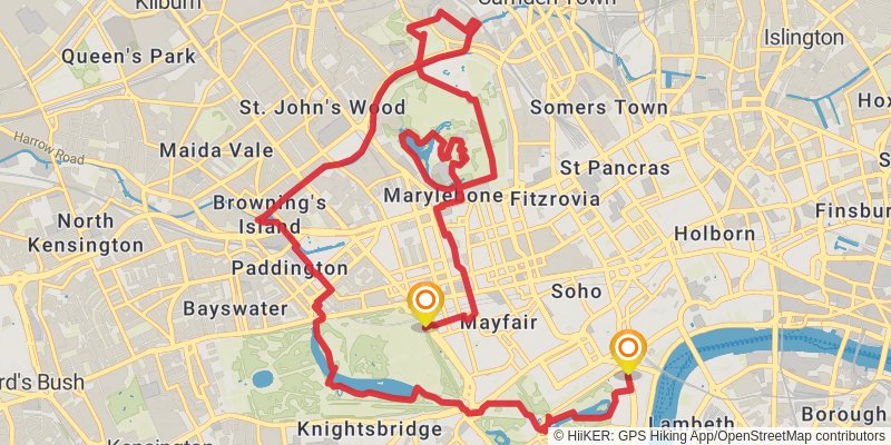 London Parks Way stage 3 Map