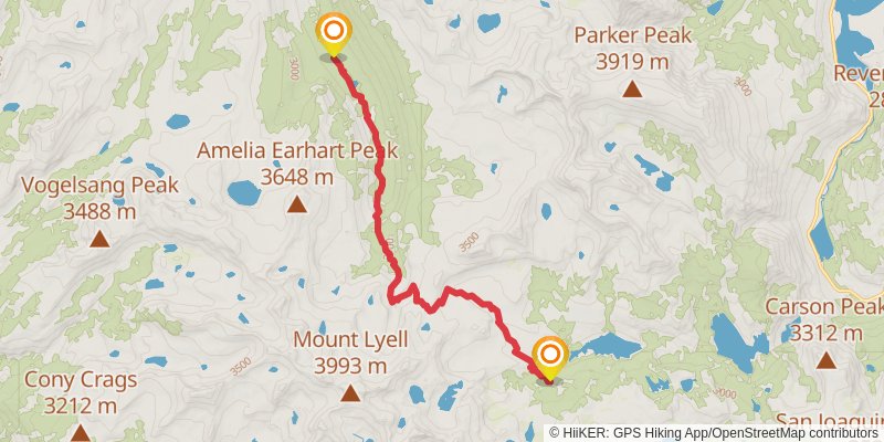 John Muir Trail stage 4 Map