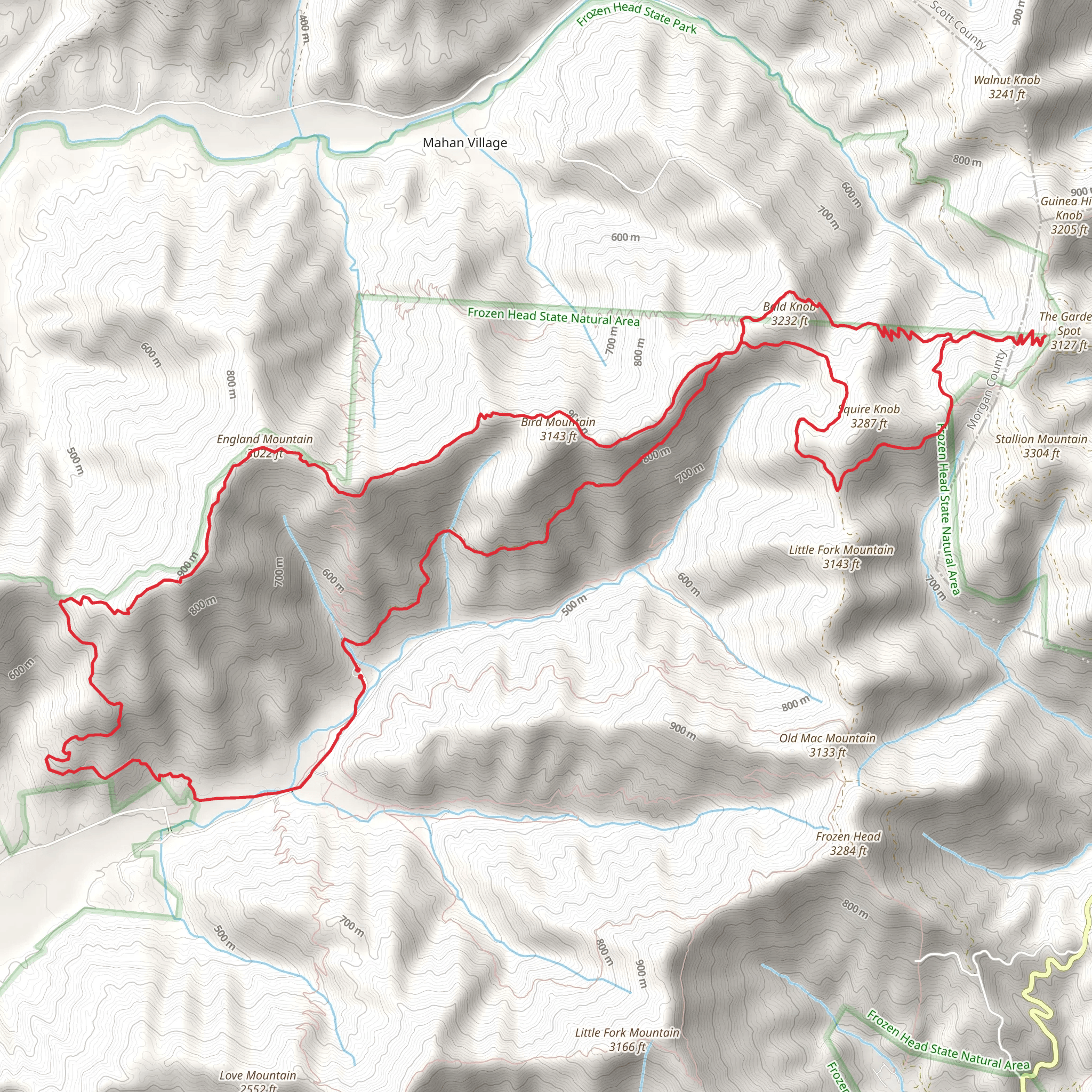 Cumberland Trail and Ross Gap Trail Loop mobile static map
