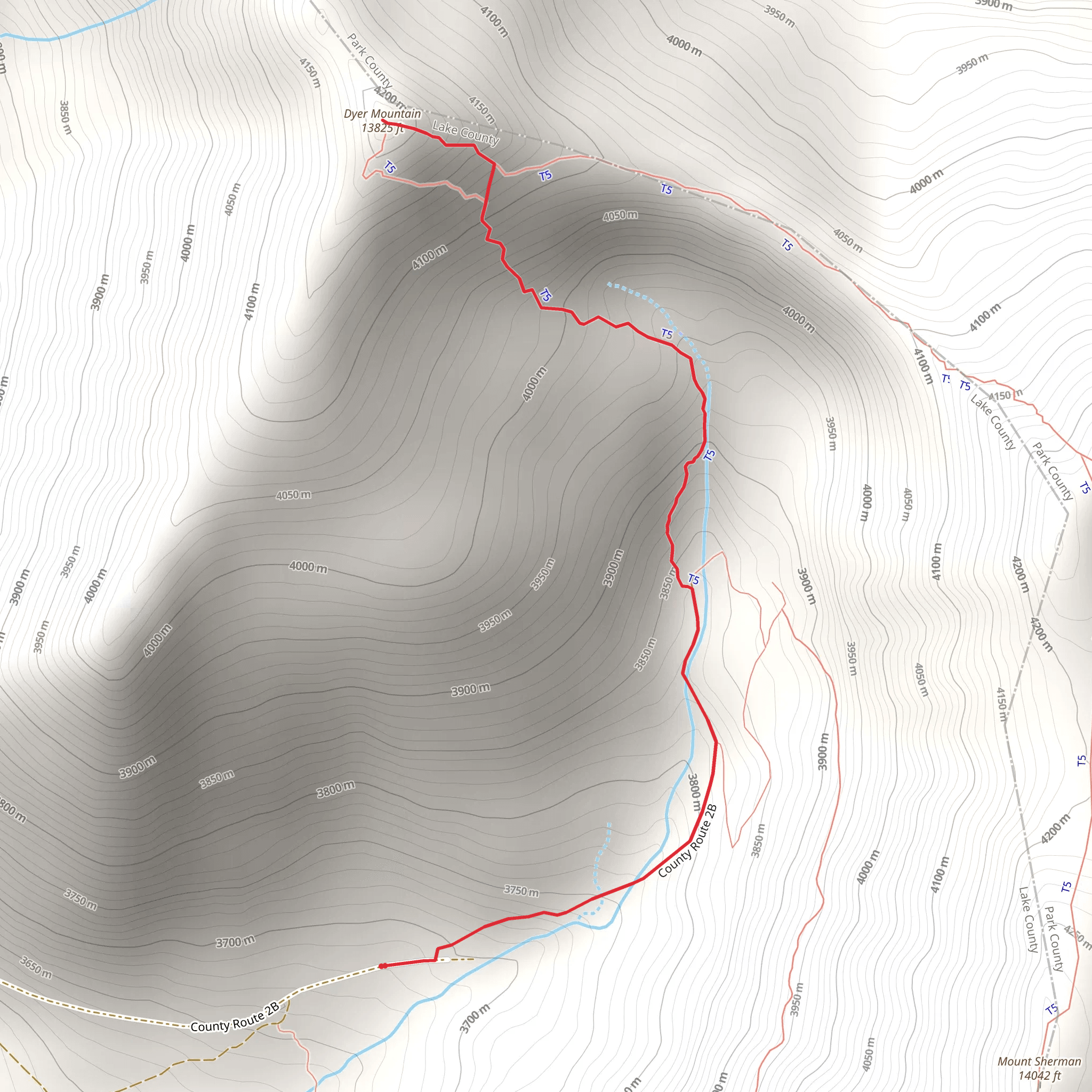Dyer Mountain from County Route 2B mobile static map