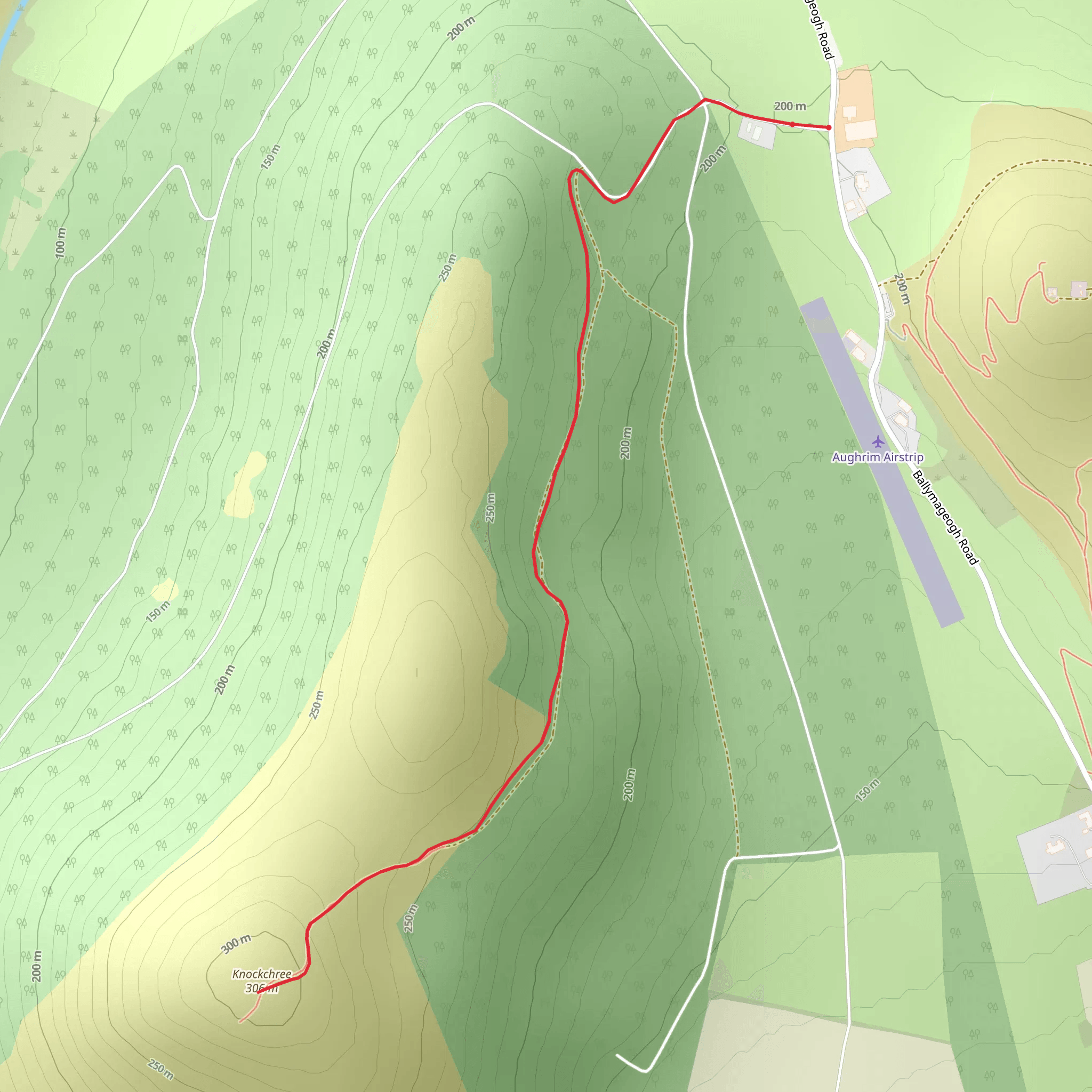 Knockchree Hill Walk mobile static map