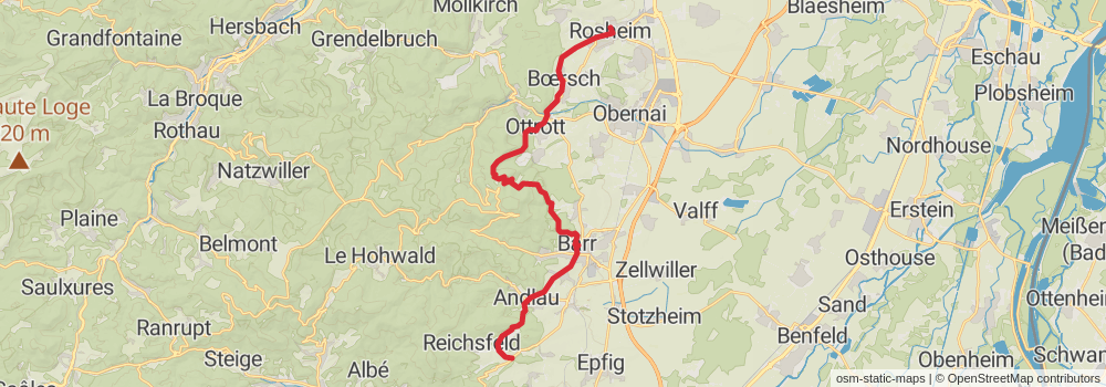 Camino Strasbourg-Saint Jean Pied de Port via Le Puy stage 3 Map