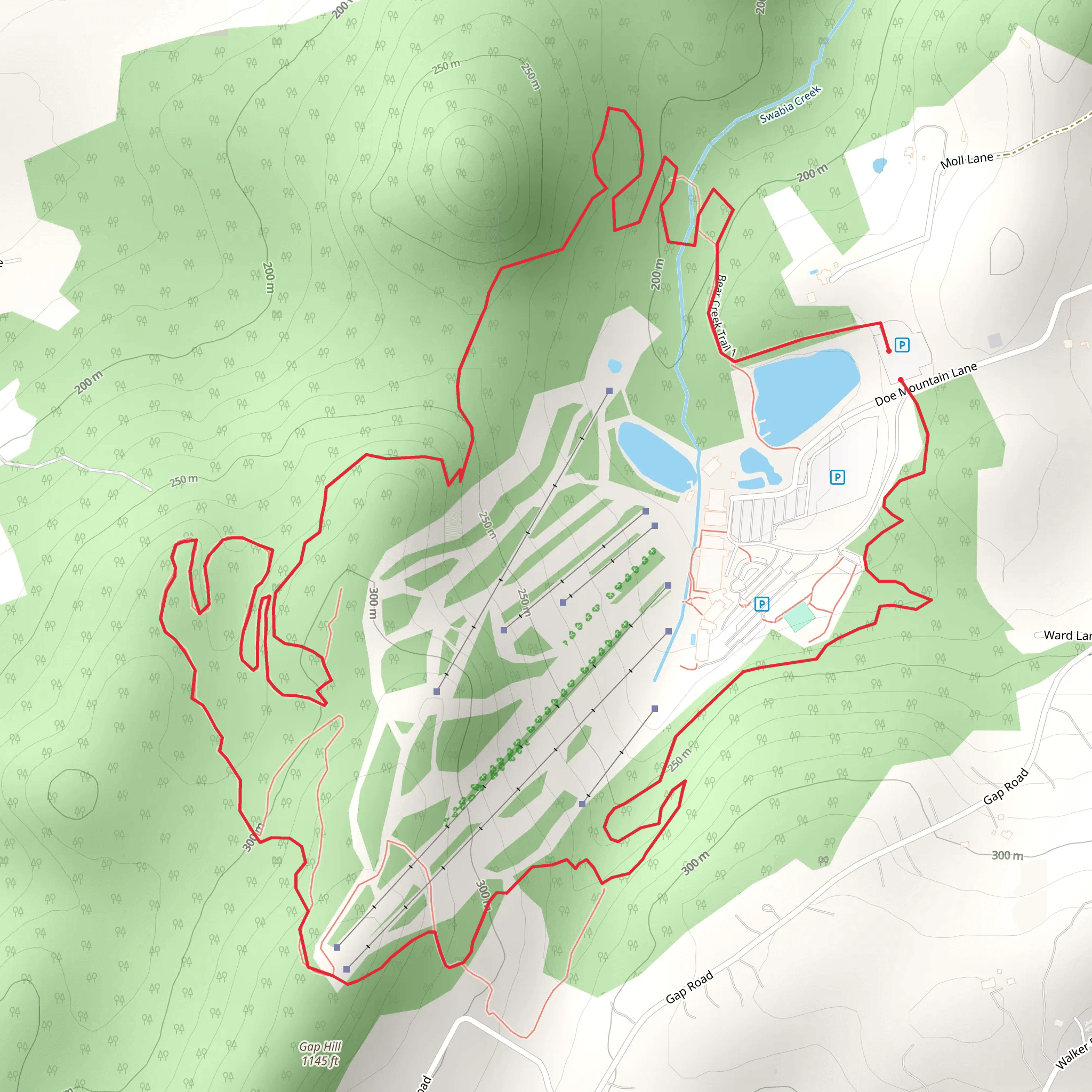 Doe Mountain Lane Loop Trail mobile static map