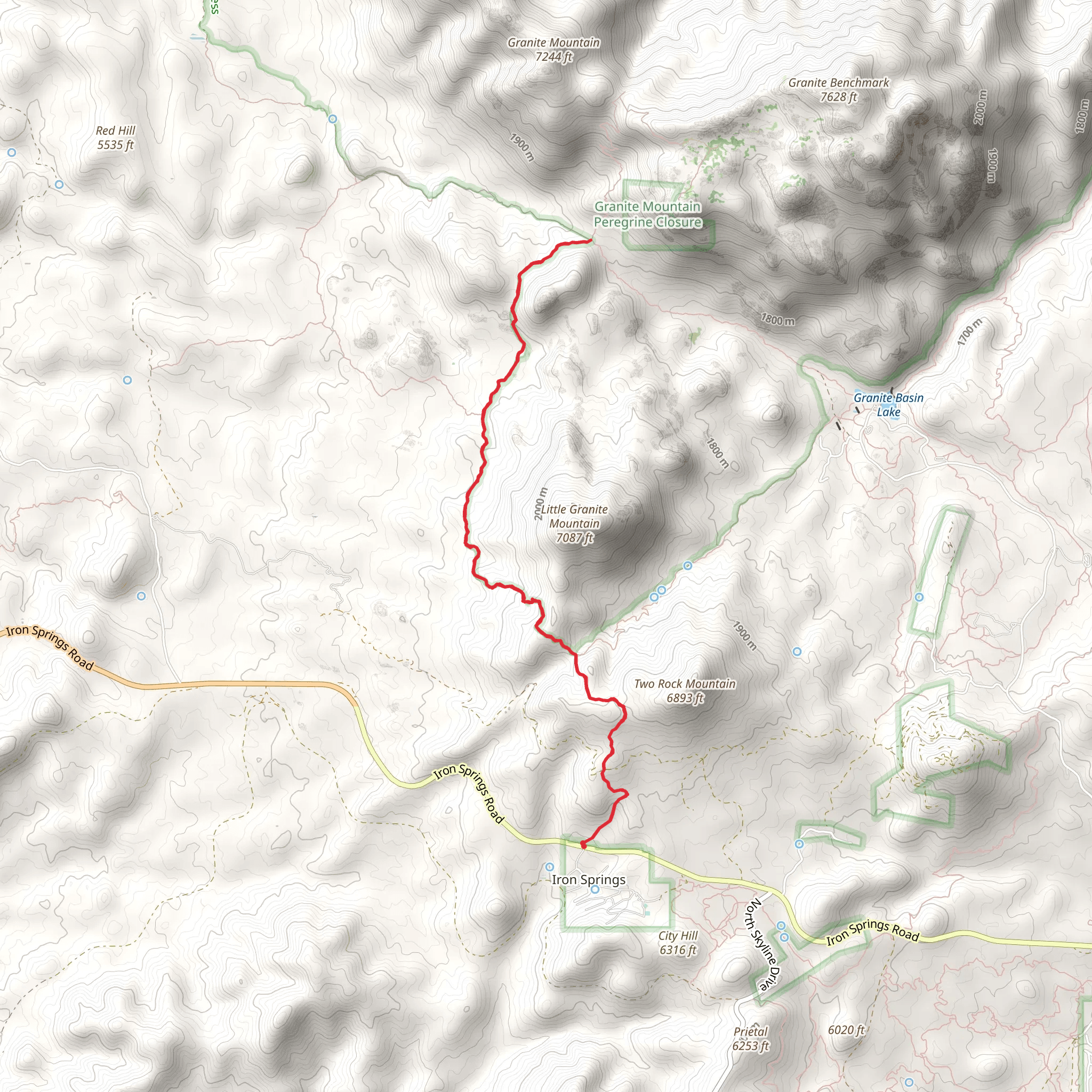 Little Granite Trail mobile static map