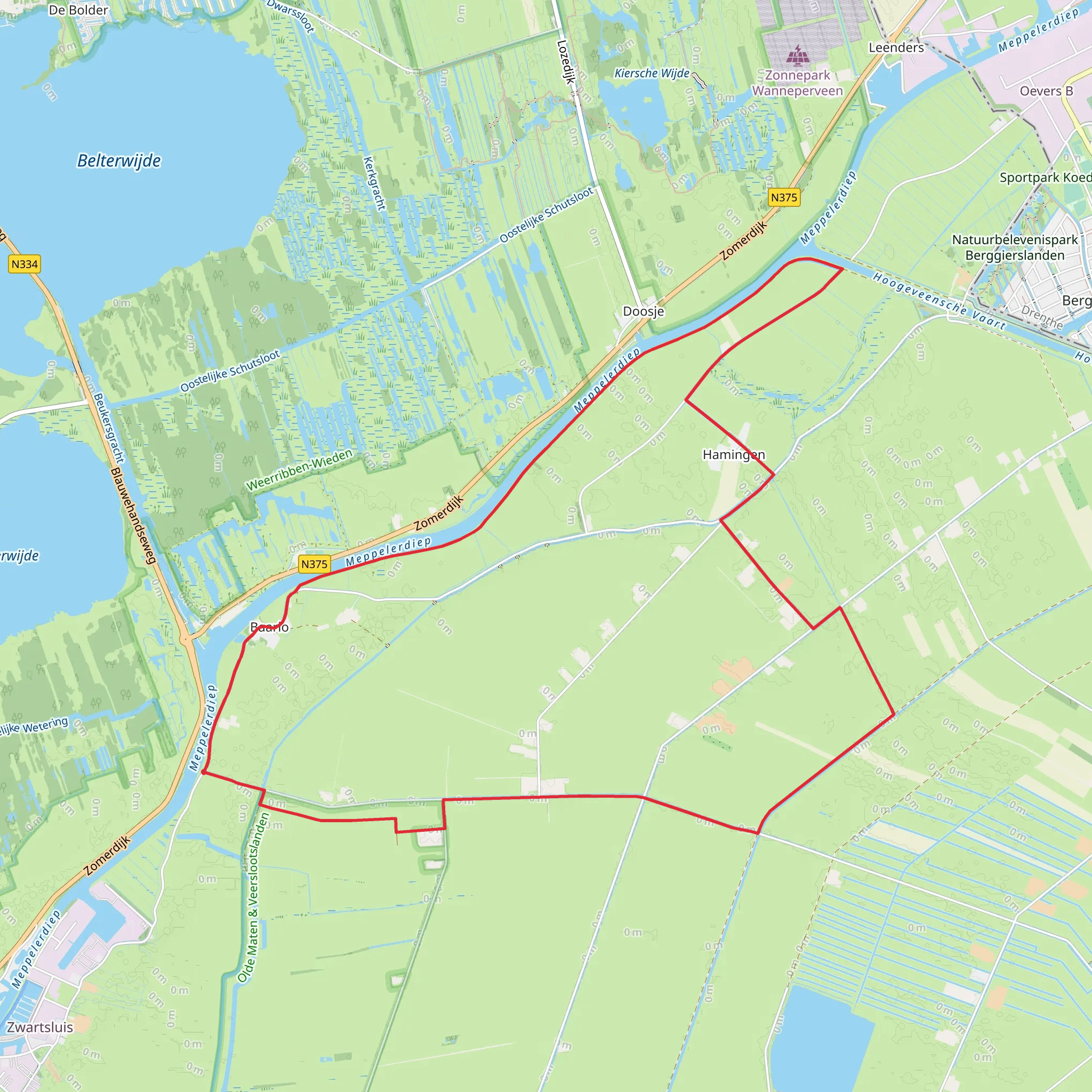 Baarlo and Hamingen Loop mobile static map