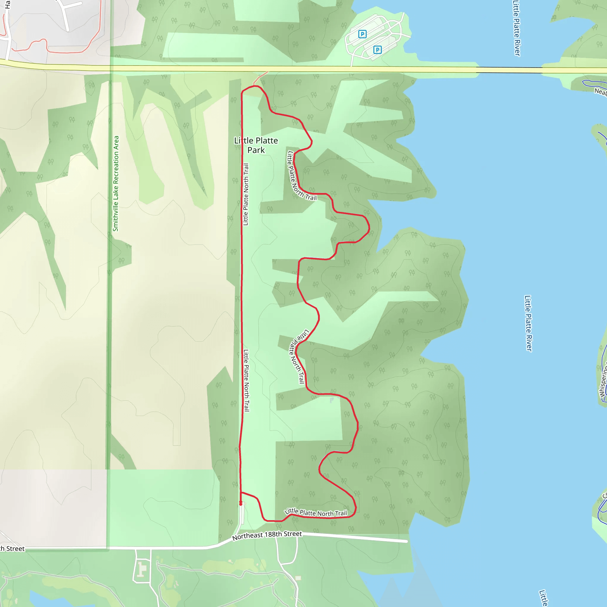 Little Platte North Loop Trail mobile static map