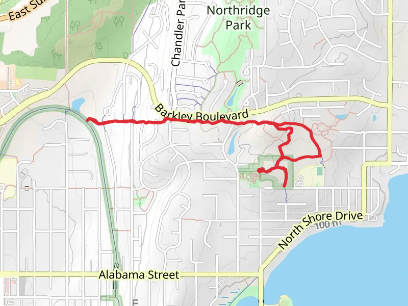 Klipson Trail from Big Rock Garden Park