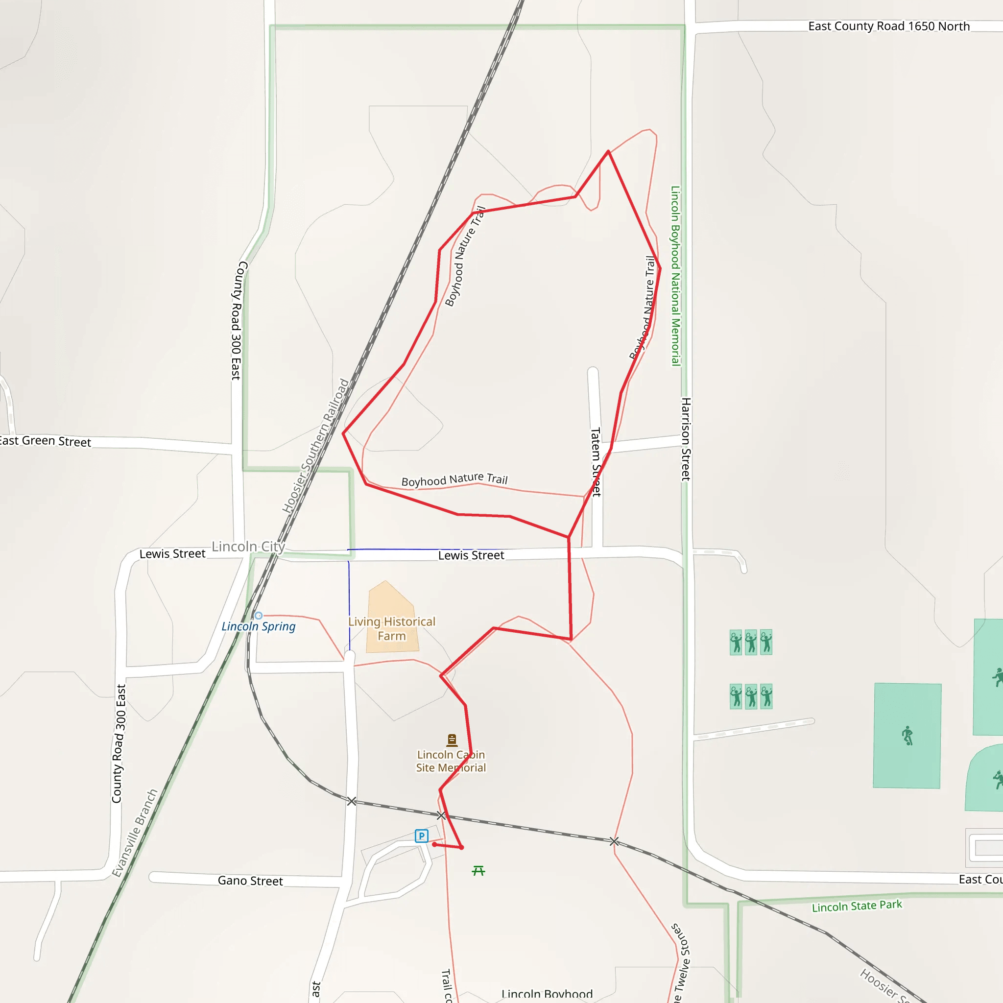 Boyhood Nature Loop Trail mobile static map
