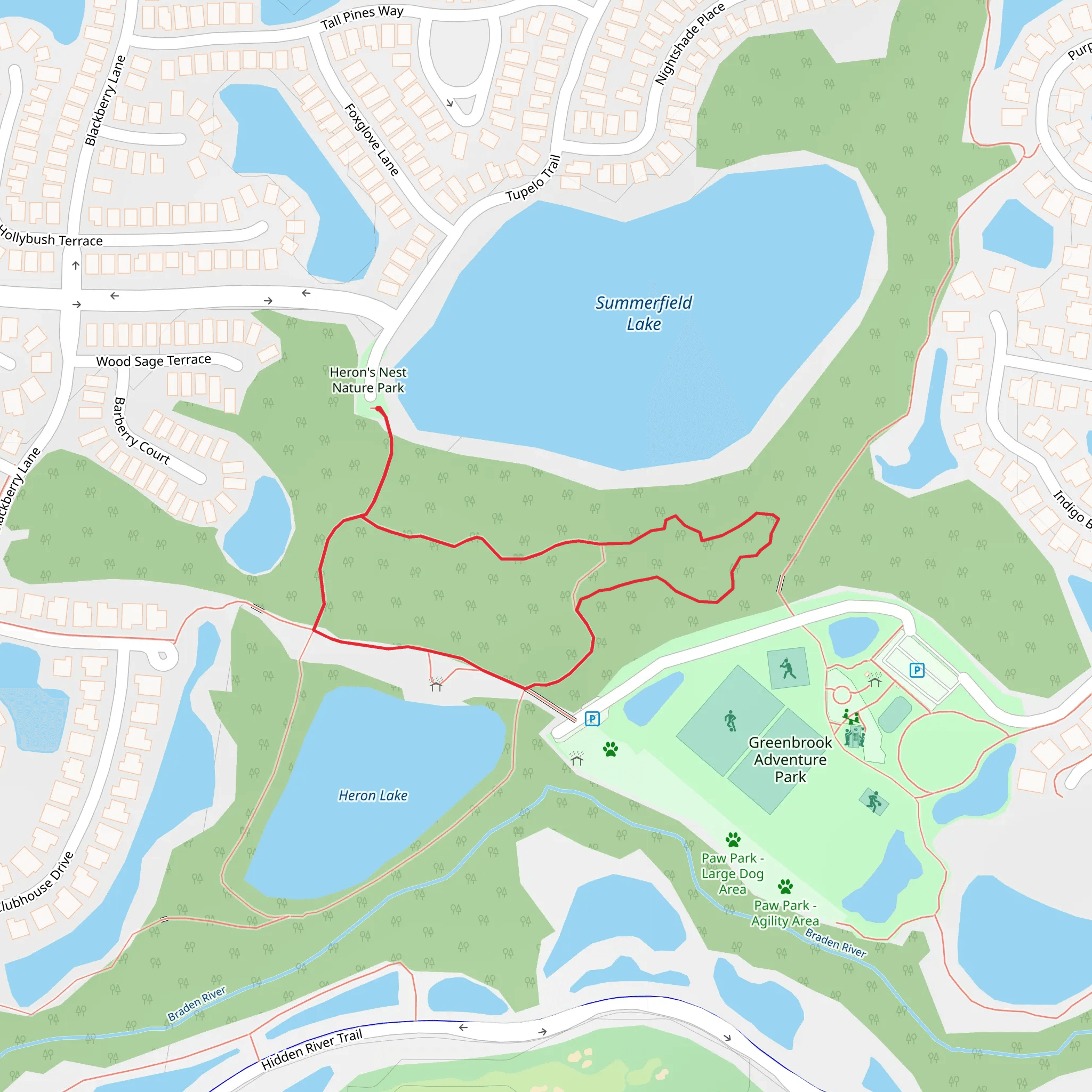 Heron's Nest Nature Park Loop mobile static map