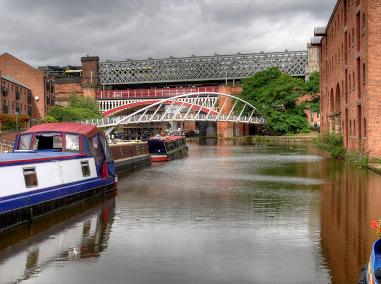 An image depicting the trail Bridgewater Canal and Trafford Park and its surrounding area.