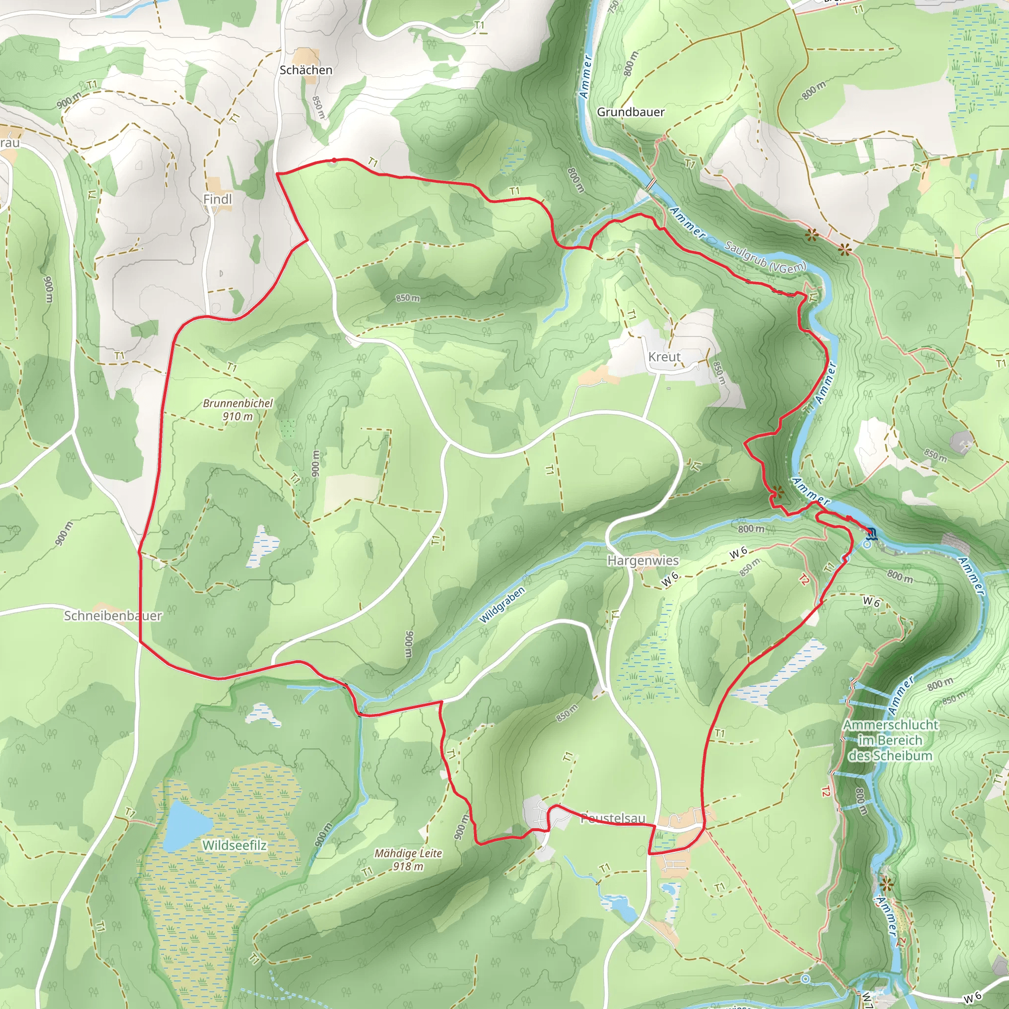 Schleierfälle Loop mobile static map