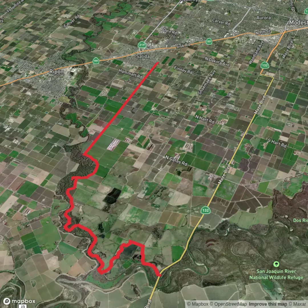 An image depicting the trail river walk other side of caswell and its surrounding area.