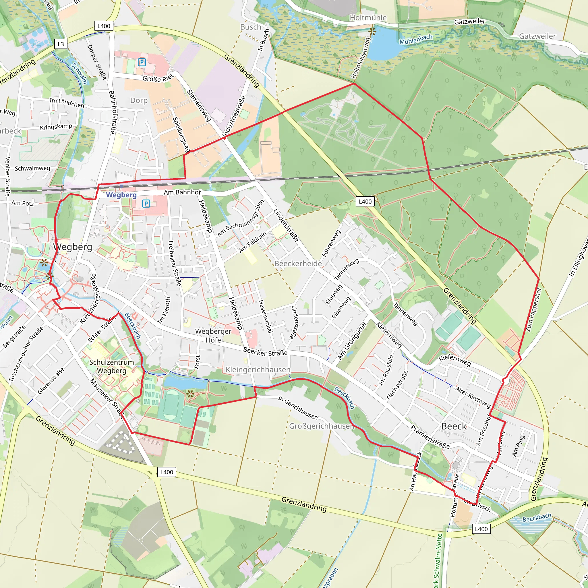 Alsbachtal and Flachsroute mobile static map
