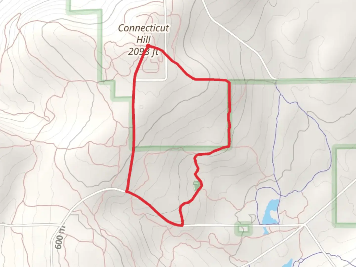 An image depicting the trail North Road and NCT Loop via Bivouac Site and its surrounding area.