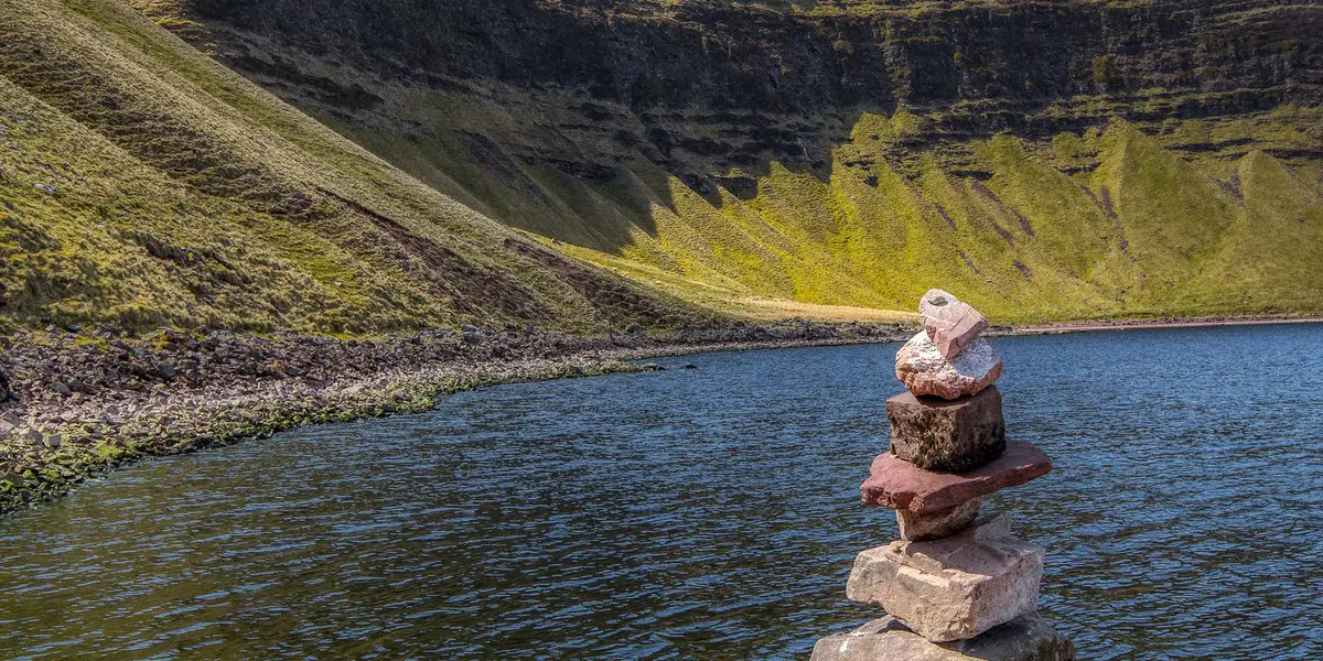 Picws Du and Llyn y Fan Fach from near Llanddeusant