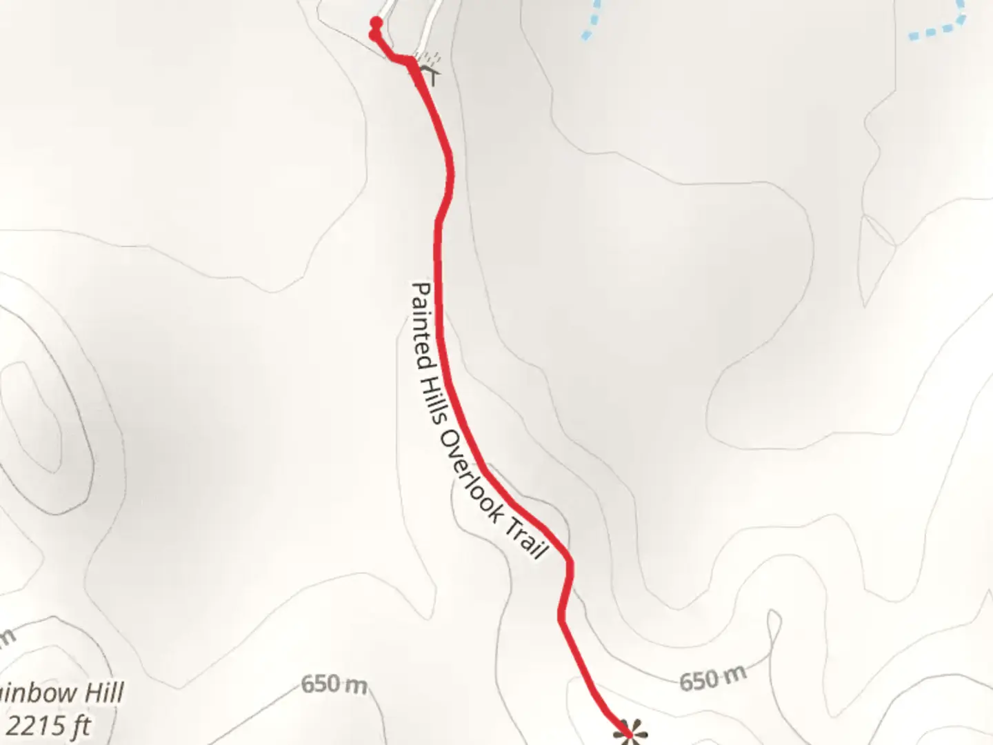 An image depicting the trail Painted Hills Overlook Trail and its surrounding area.