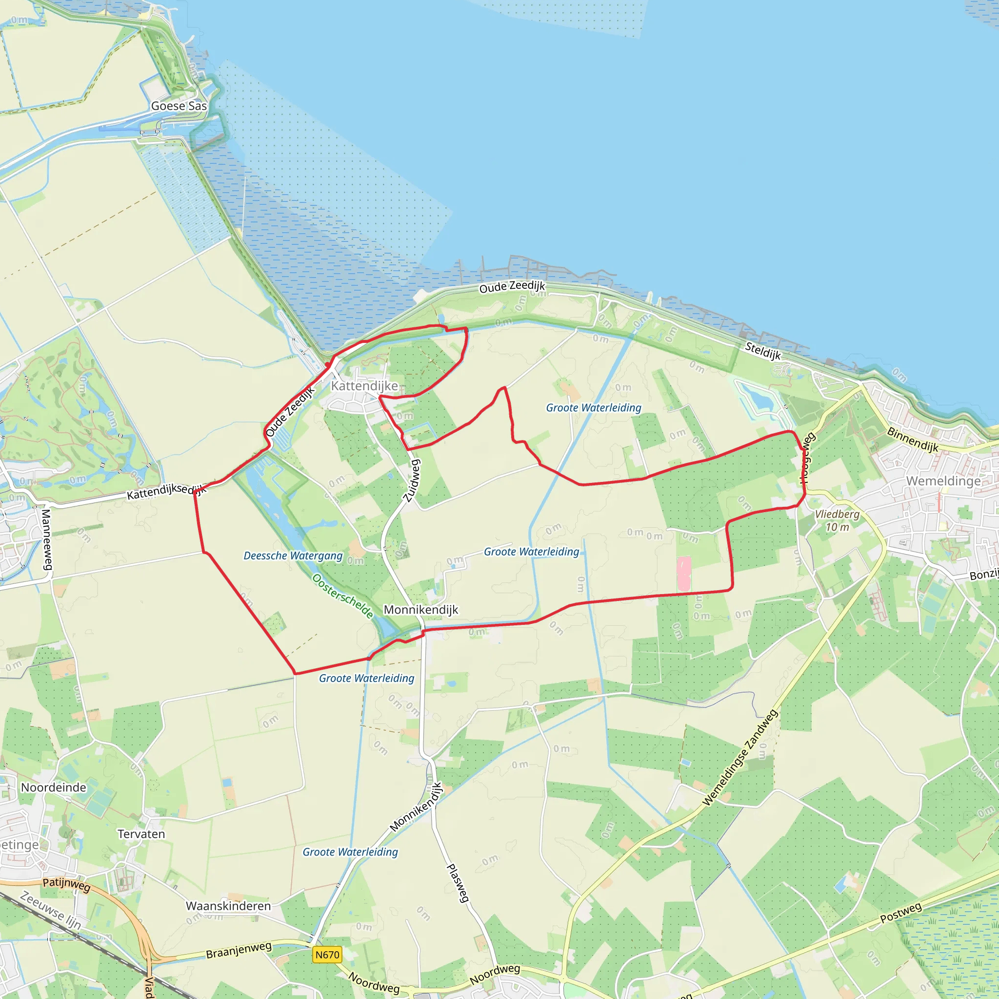 Sluishoek and Stelhoek Loop mobile static map
