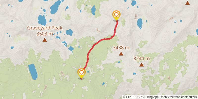 Wilbur May Lake via Goodale Pass Trail stage 2 Map