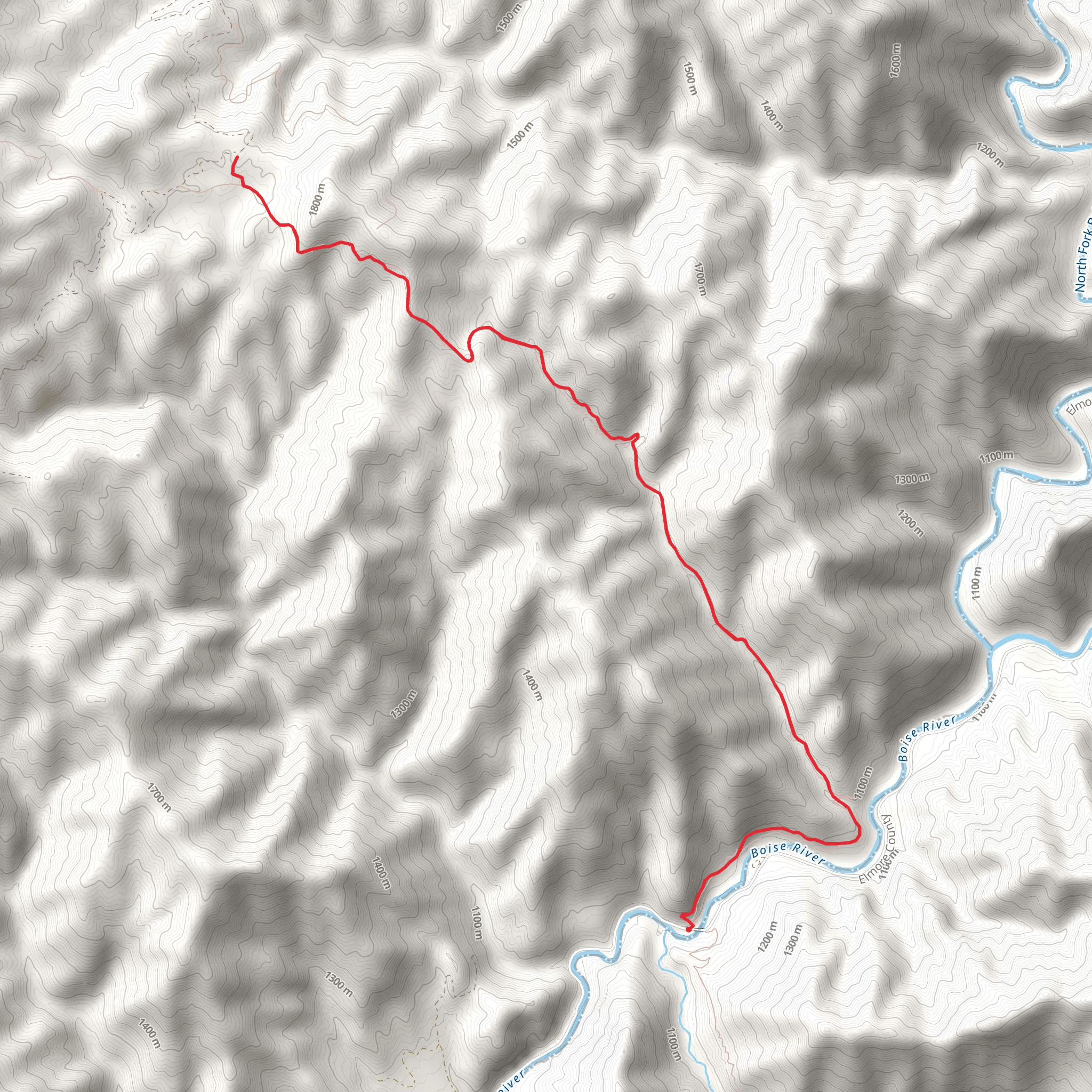 Walk along Boise River and Haga Creek mobile static map