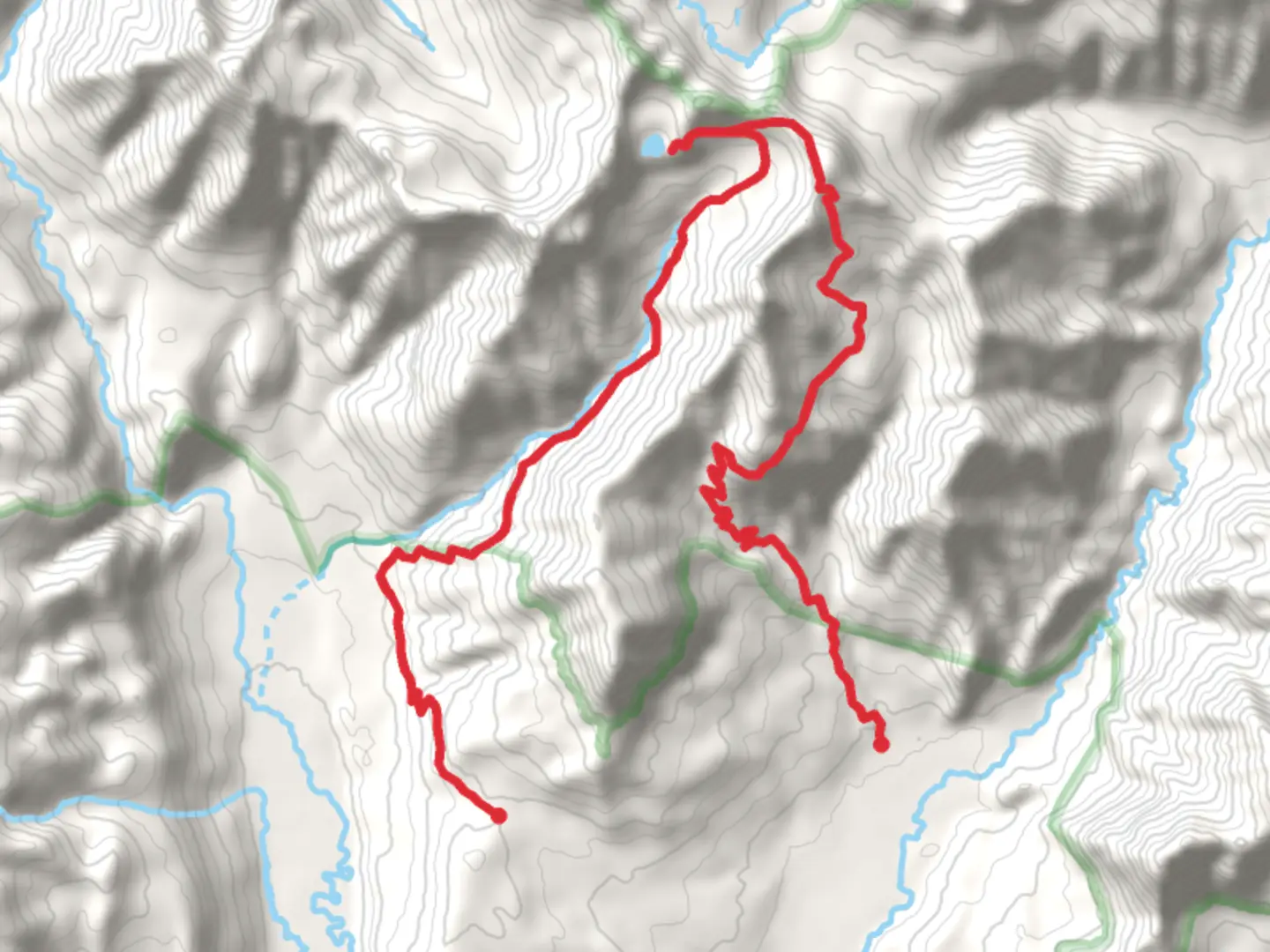 An image depicting the trail Cimarrona, Hossick Lake and Weminuche Trail and its surrounding area.