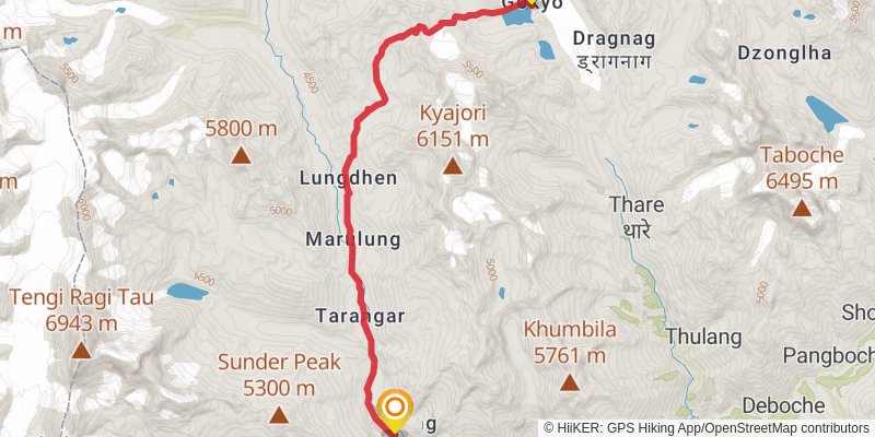 Great Himalayan Trail stage 23 Map