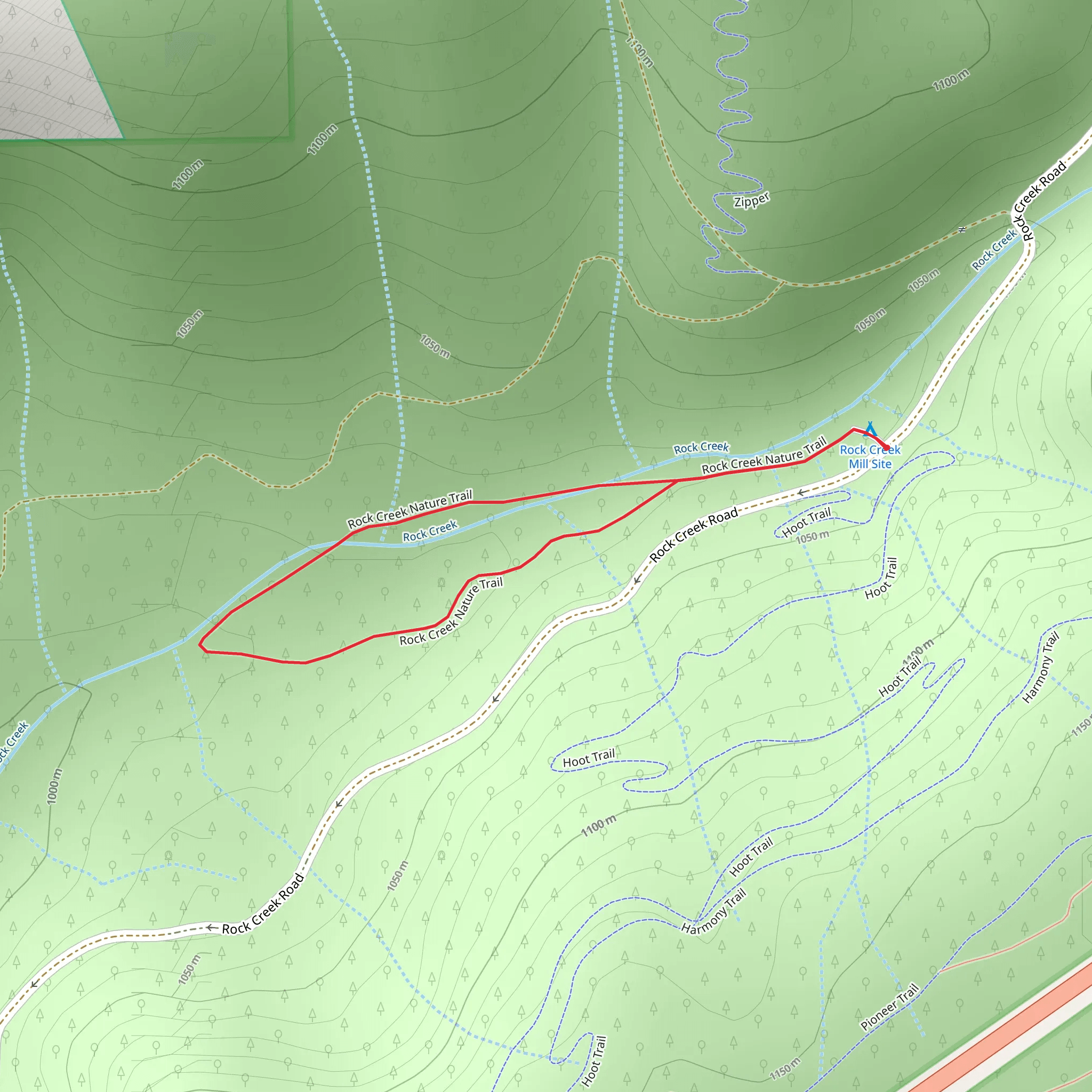 Rock Creek Nature Loop Trail mobile static map