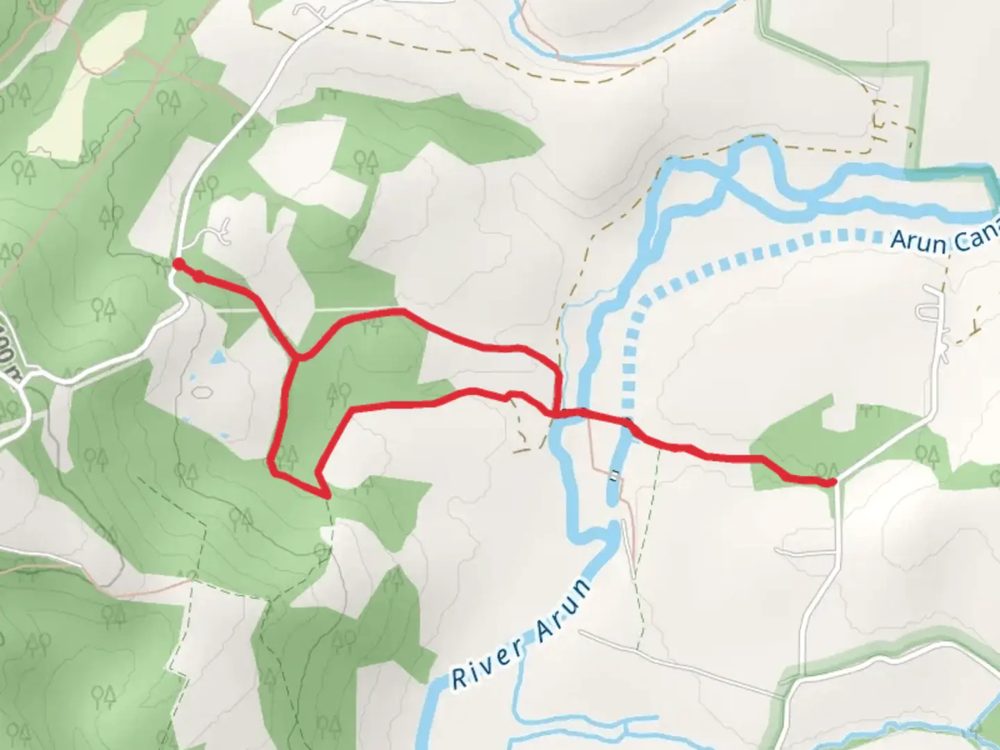 An image depicting the trail Quay Copse Loop and its surrounding area.