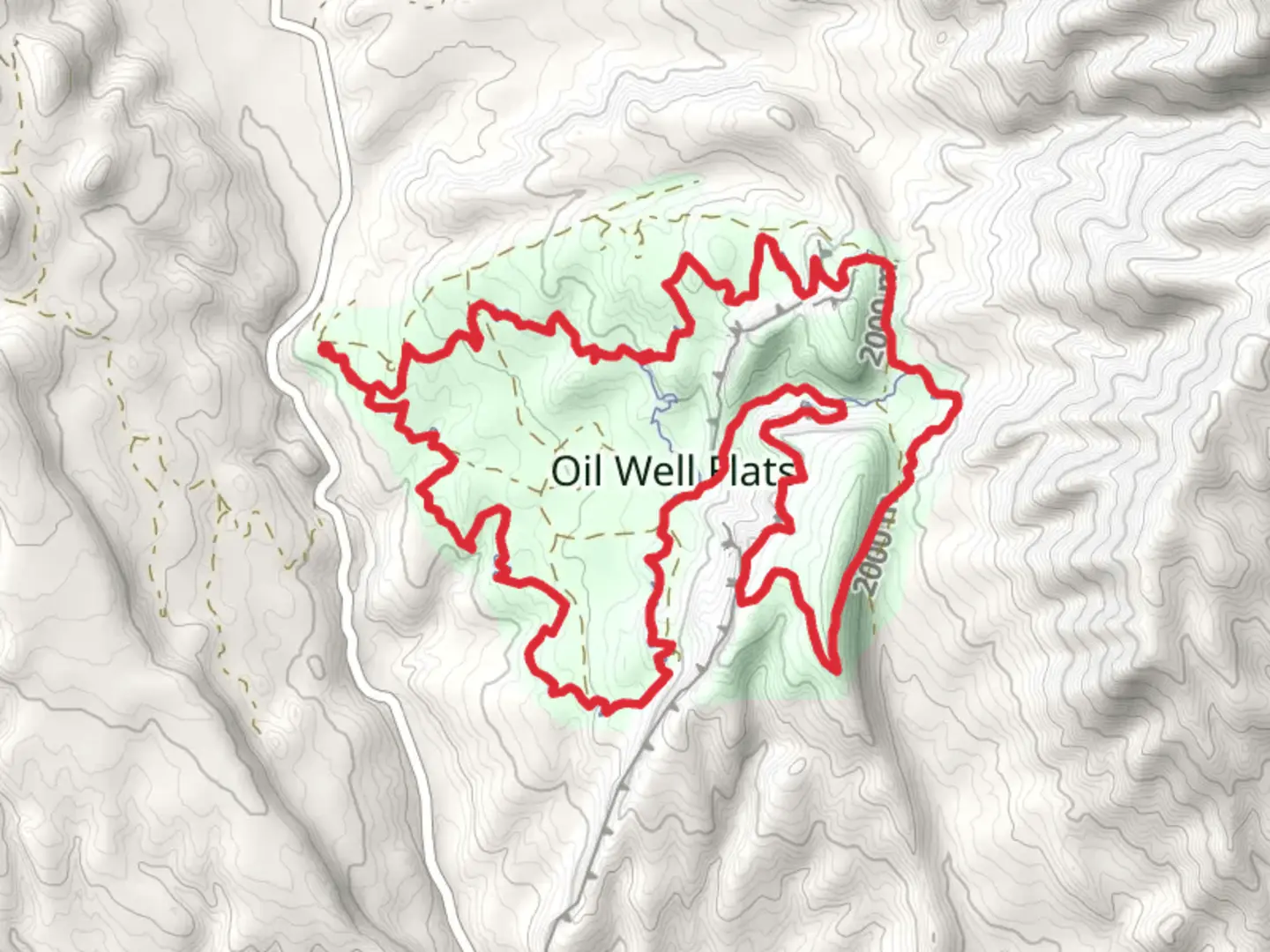 An image depicting the trail Fracture, Island In The Sky and Tetonic Shift Loop and its surrounding area.