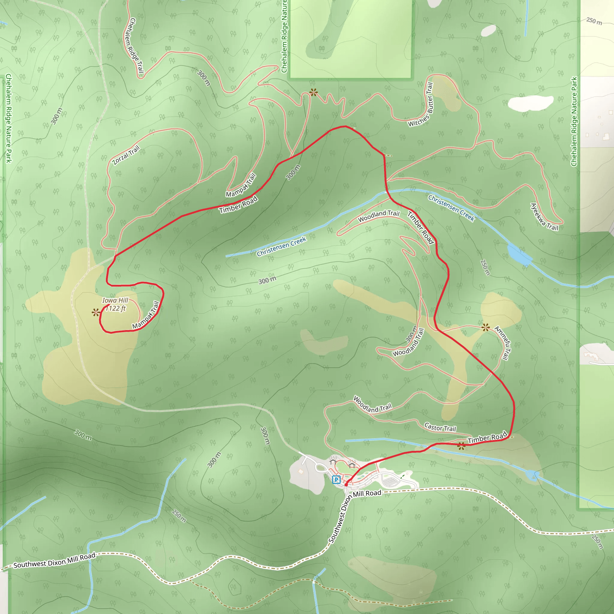 Iowa Hill via Timber Road mobile static map