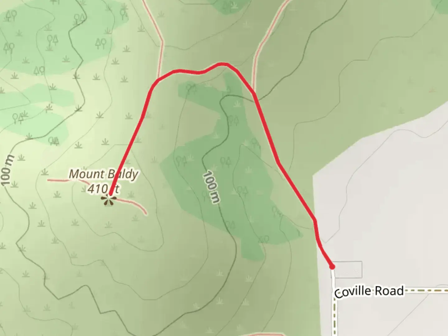 An image depicting the trail Mount Baldy and its surrounding area.