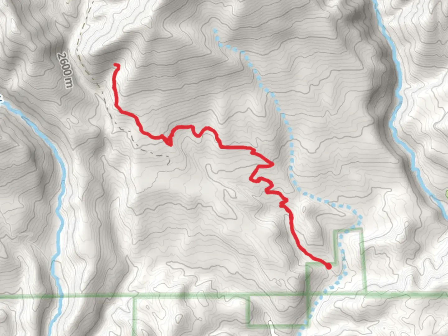 An image depicting the trail Dry Fork Trail and its surrounding area.