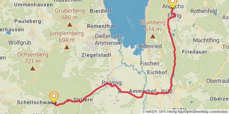 King Ludwig's Way alt 1 Map