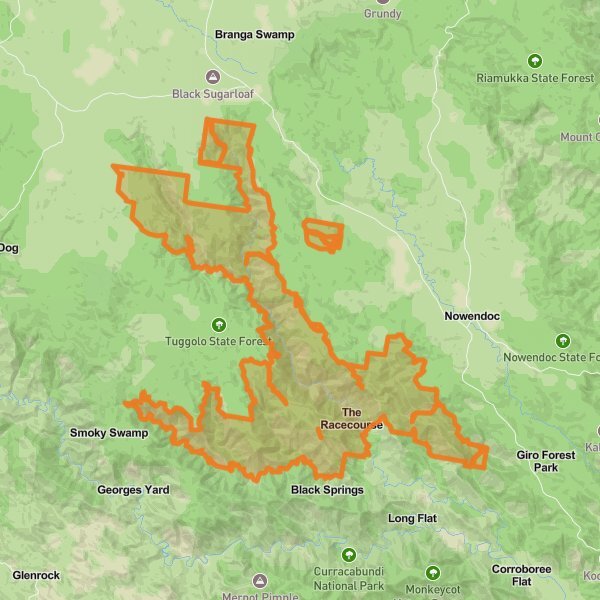 Nowendoc National Park mobile static map