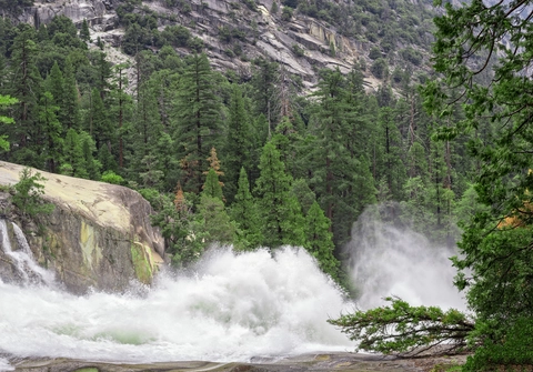 An image depicting the trail Mist Falls Trail and its surrounding area.