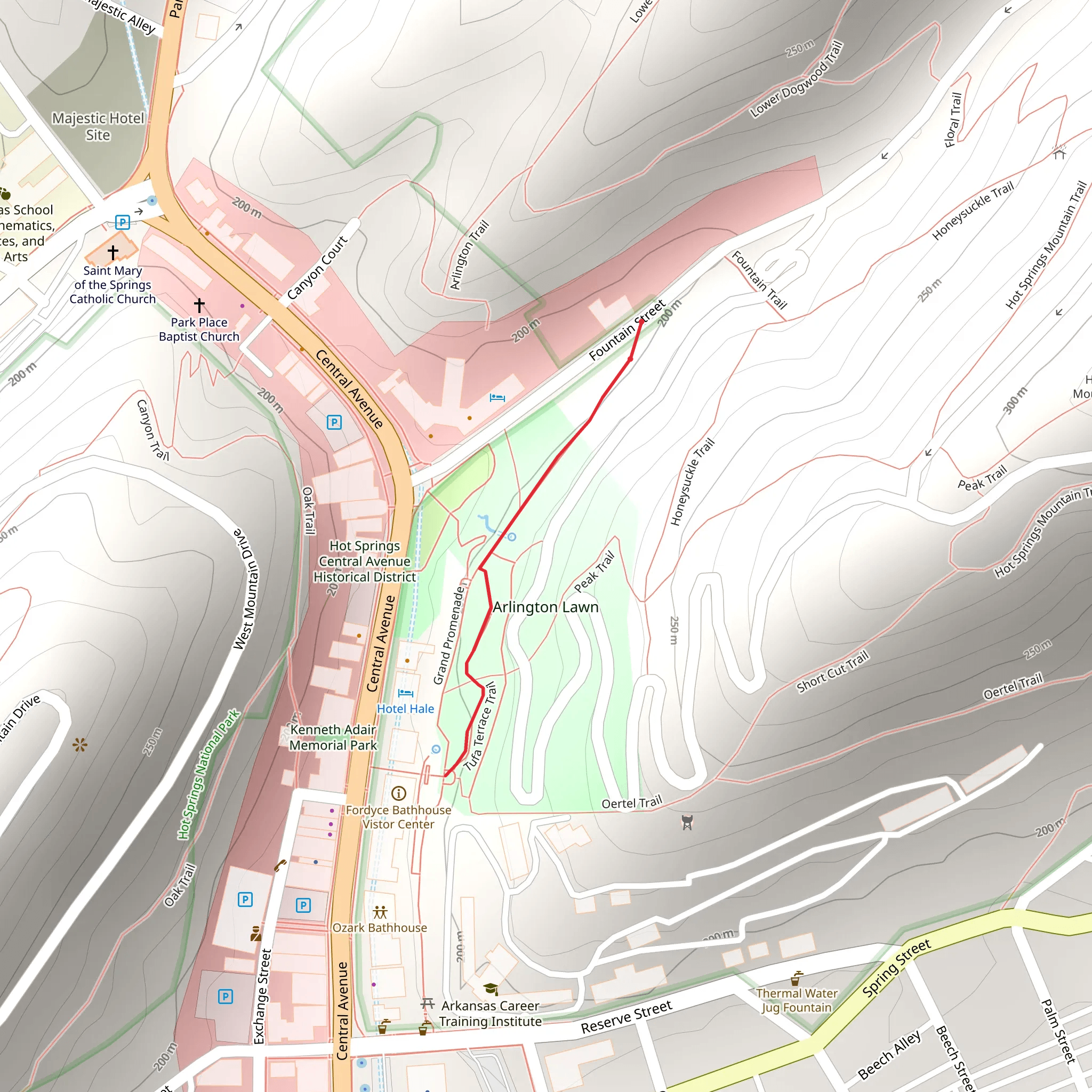Tufa Terrace Trail via Grand Promenade Trail mobile static map