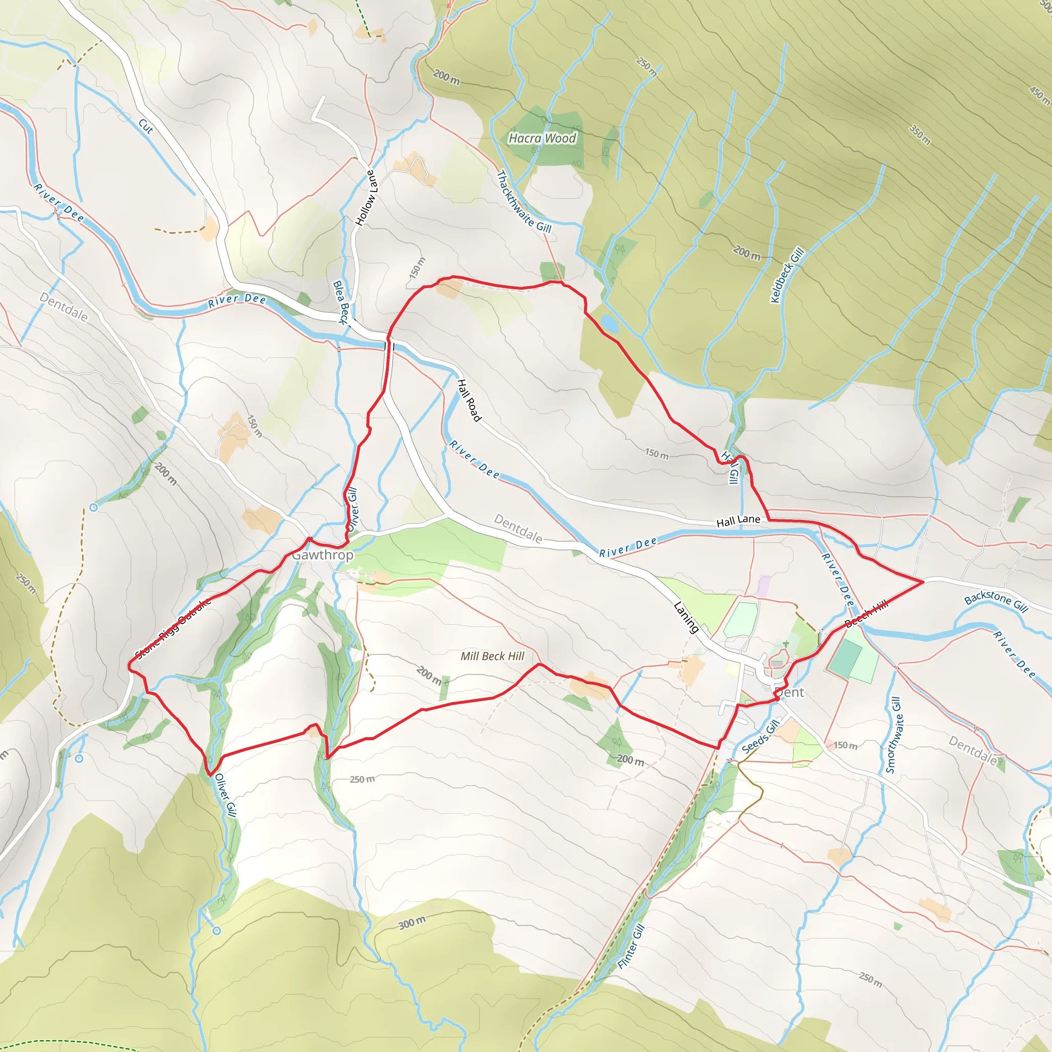 Dent and Gawthrop Loop mobile static map