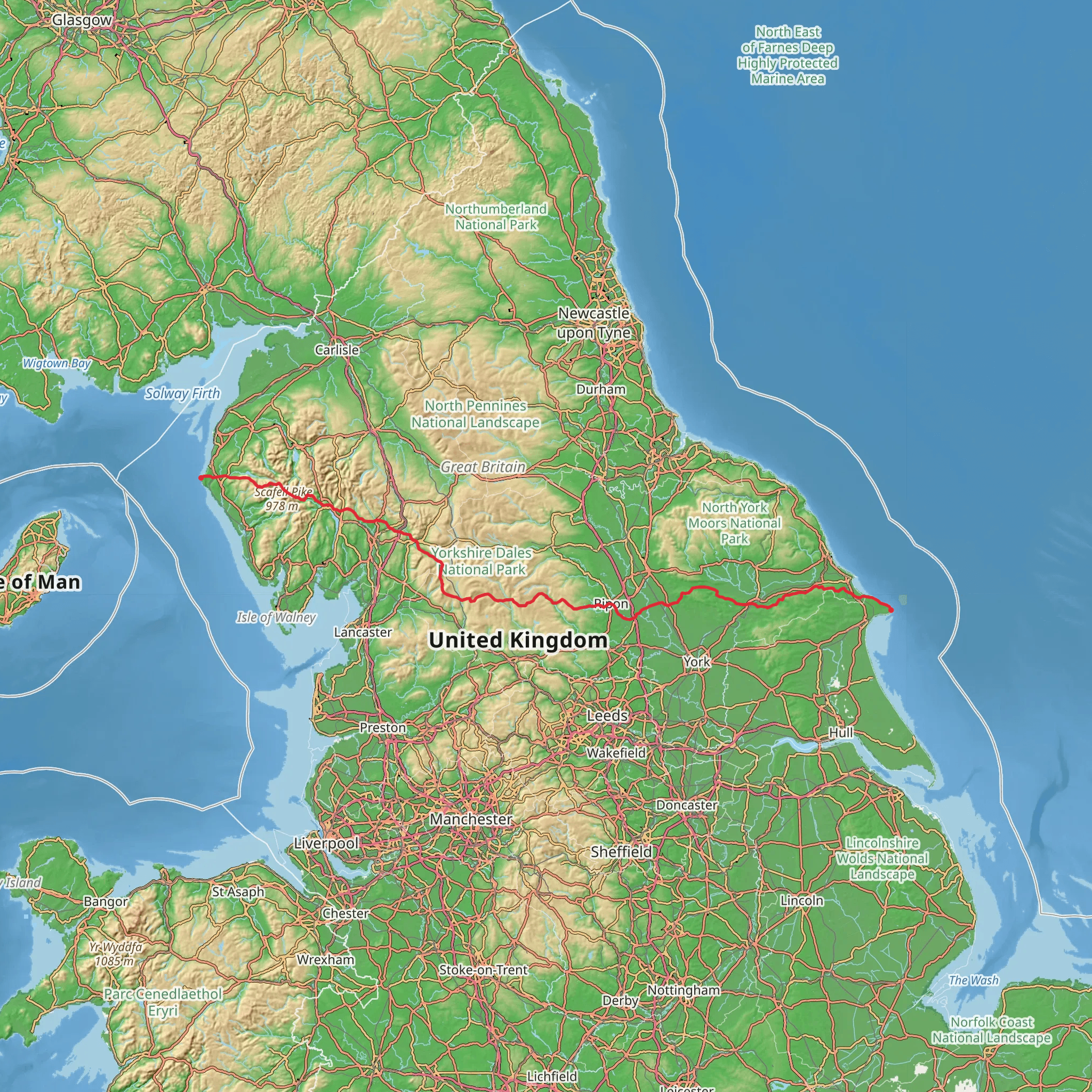 Head to Head Walk mobile static map