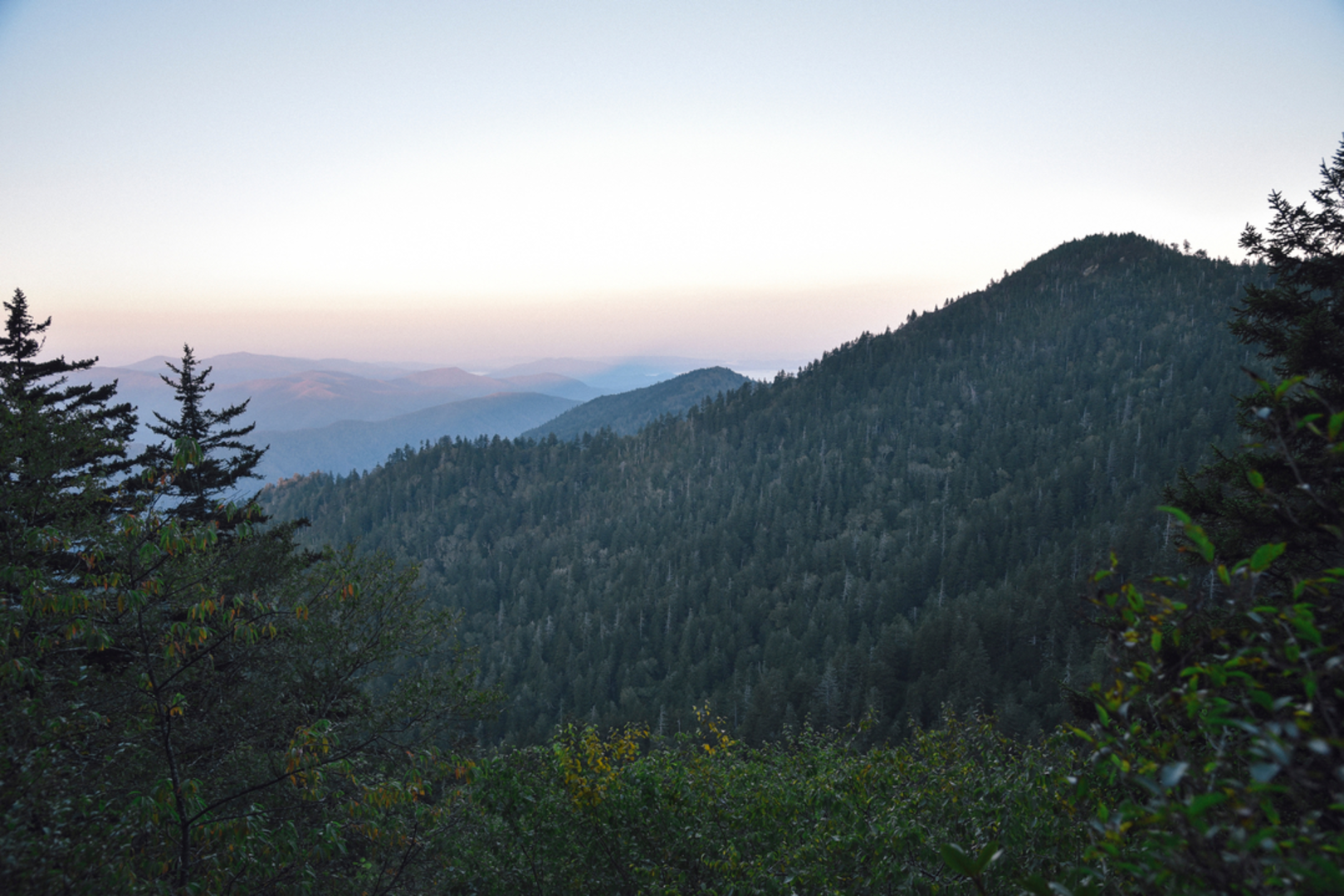 An image depicting the trail Mount LeConte via Boulevard Trail and its surrounding area.