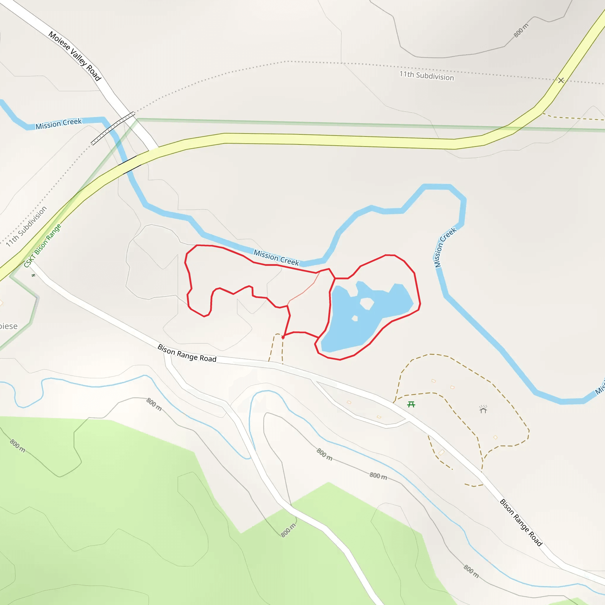 Bison Range Road Loop mobile static map