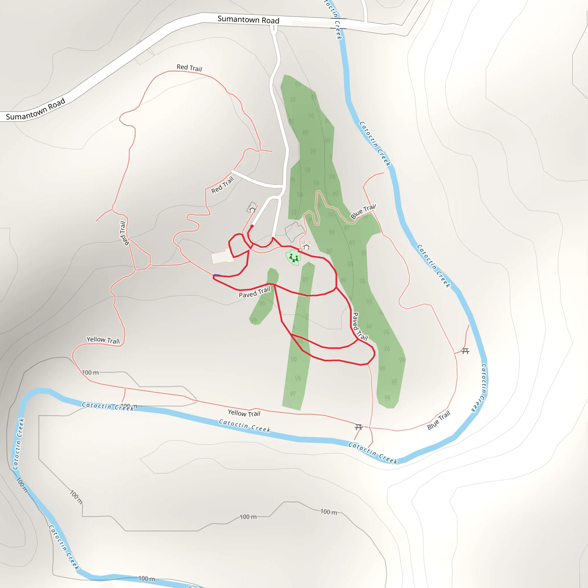 Paved Trail Loop mobile static map